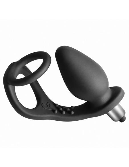 Rocks-off - ro-zen estimulador prostático vibrador con doble anillo 7 velocidades negro