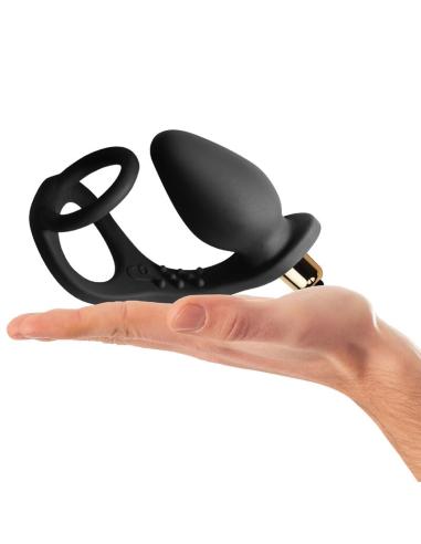 Rocks-off - ro-zen estimulador prostático vibrador con doble anillo 7 velocidades negro