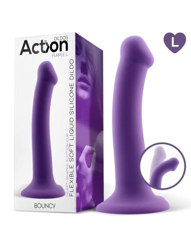 Bouncy Dildo Silicone Flexible Hiper Flexible 7.5 - 19 cm Talla L Púrpura