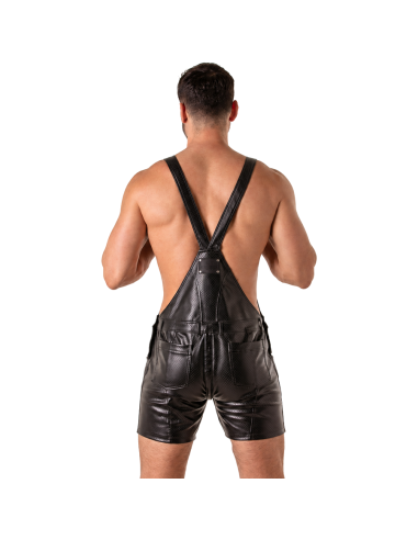Locker gear - punch hole leatherette peto corto negro s