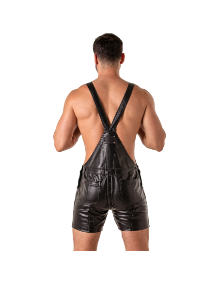 Locker gear - punch hole leatherette peto corto negro s