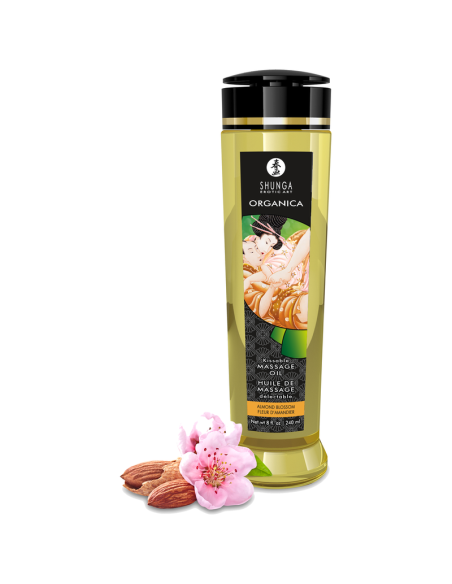 Shunga - organica aceite de masaje comestible flor de almendro 240 ml