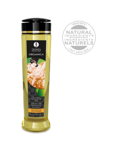 Shunga - organica aceite de masaje comestible flor de almendro 240 ml 2