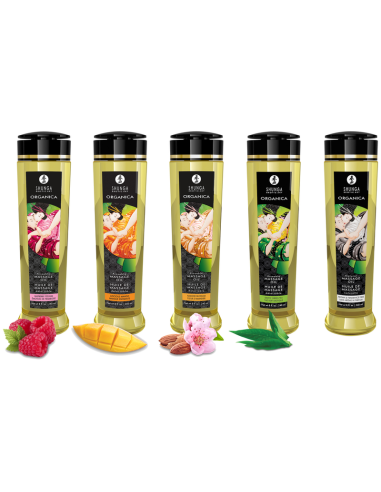 Shunga - organica aceite de masaje comestible flor de almendro 240 ml