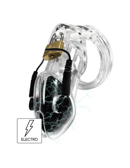 Hidden desire - extreme penis gear jaula de castidad con electroestimulación y control remoto transparente