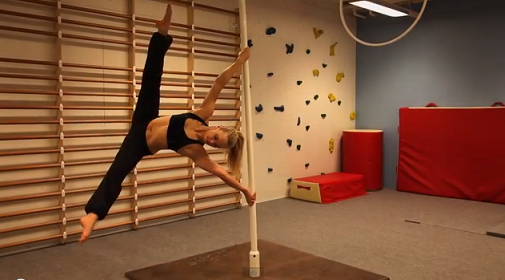 barra de pole dance en casa