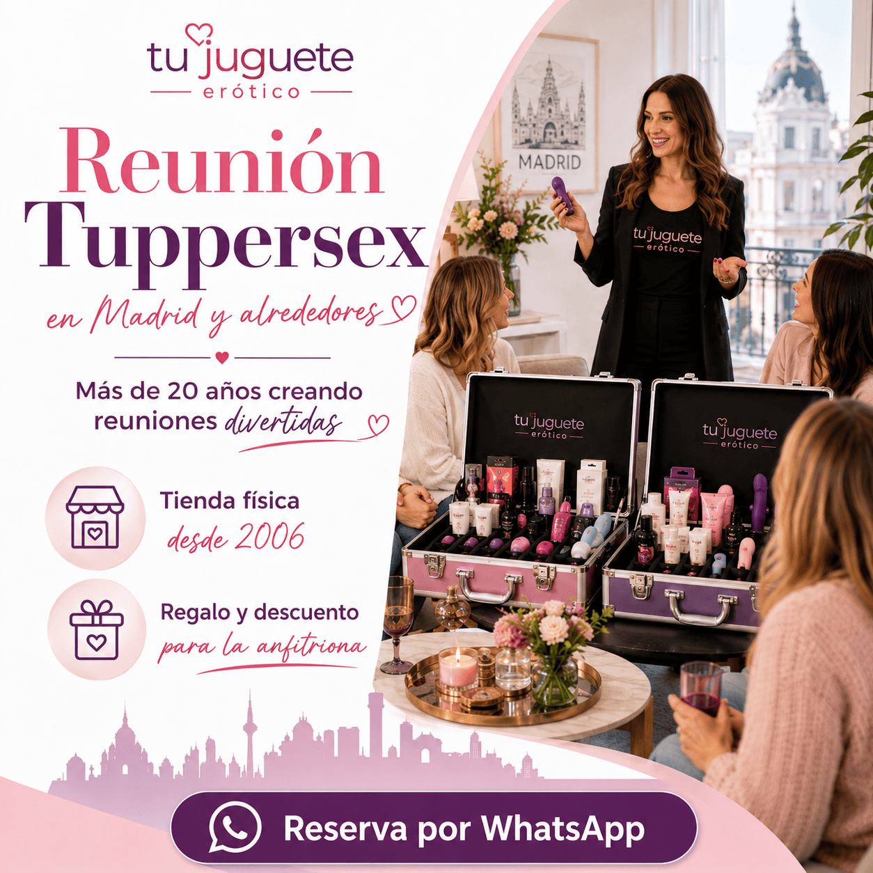 Reunión Tuppersex en Madrid para móvil